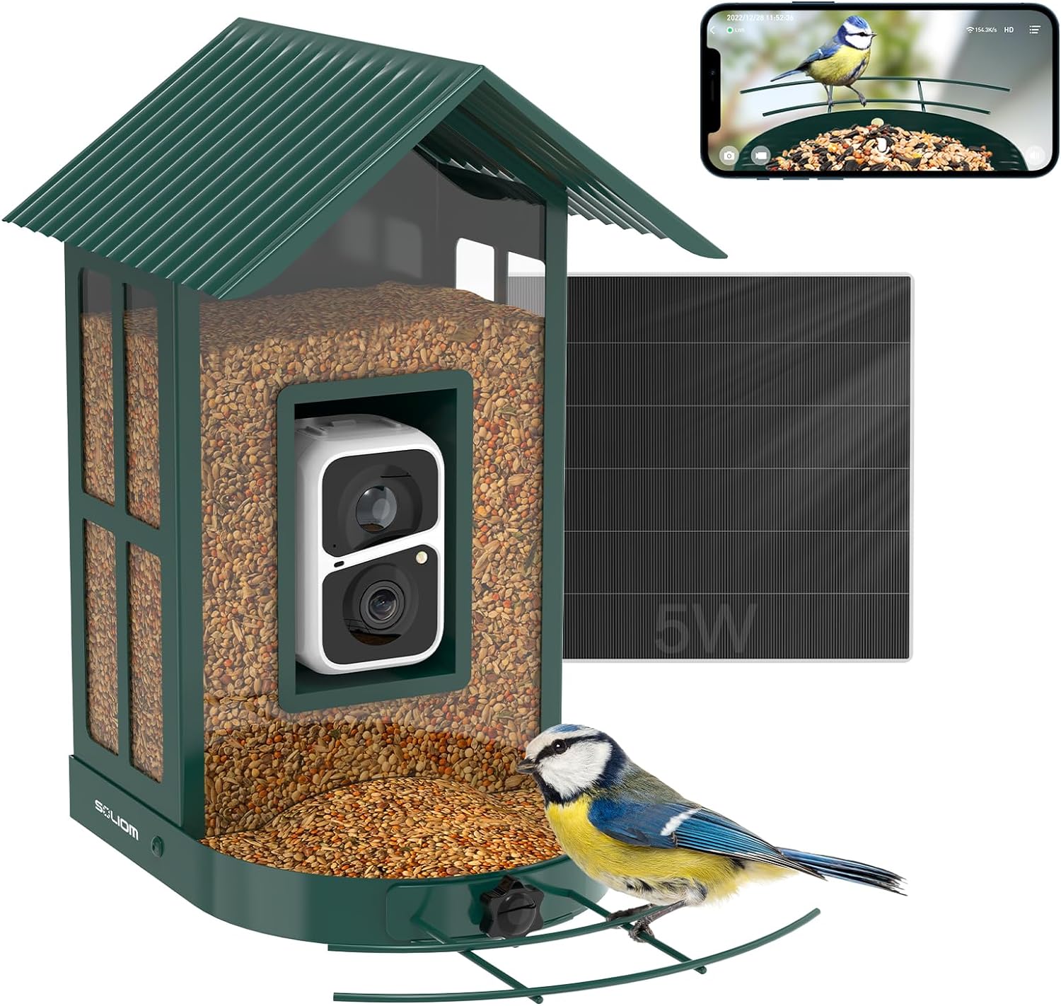 Melko Vogelhaus Vogelfutterhaus Vogelhäuschen Voge Produktbild-Vorschau 11